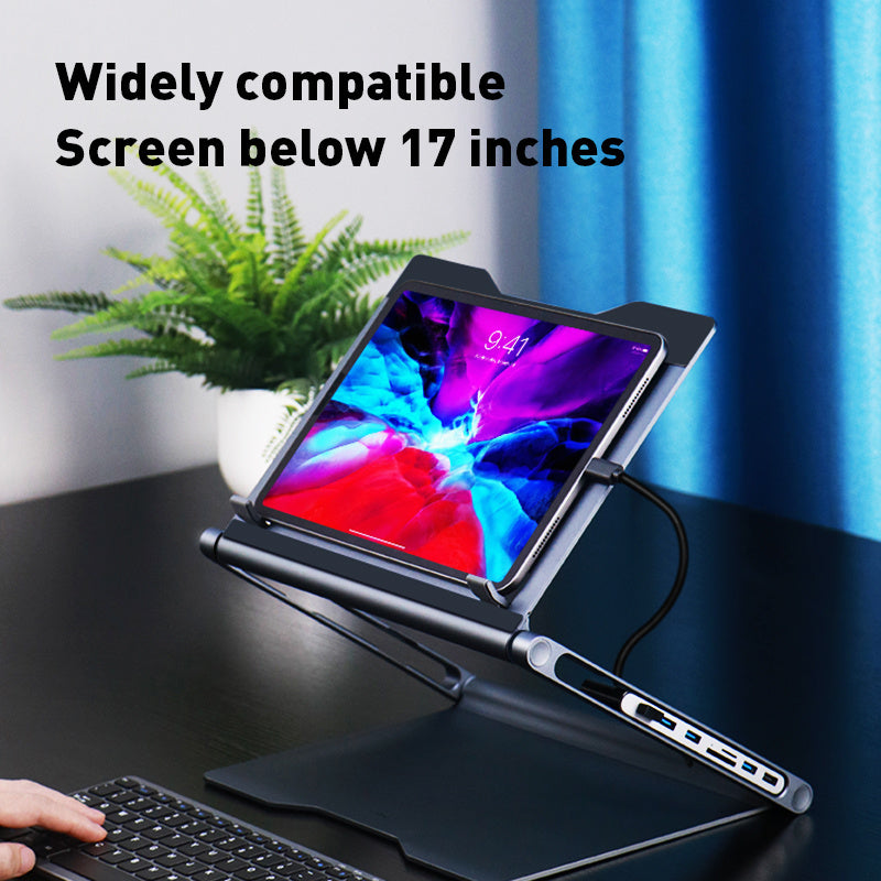 Laptop Stand With 8-in-1 Station